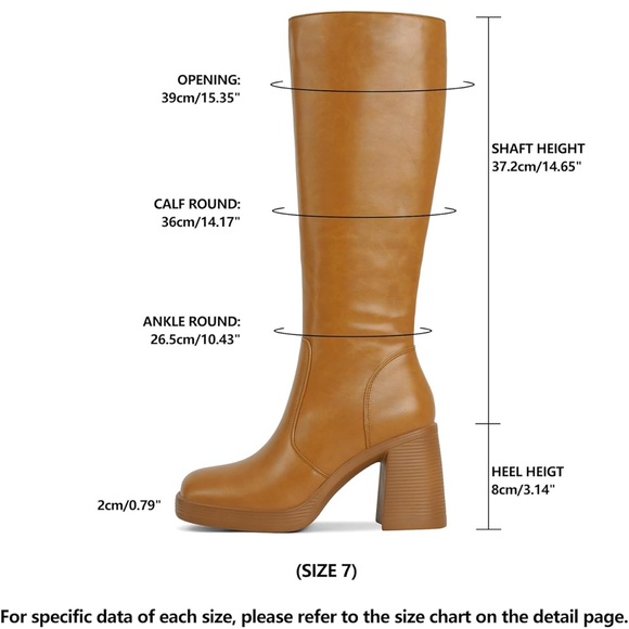 Chic Tan Heeled Boots for Women - Picture 2 of 5